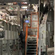 Interior of the Svensk Plaståtervinning sorting facility